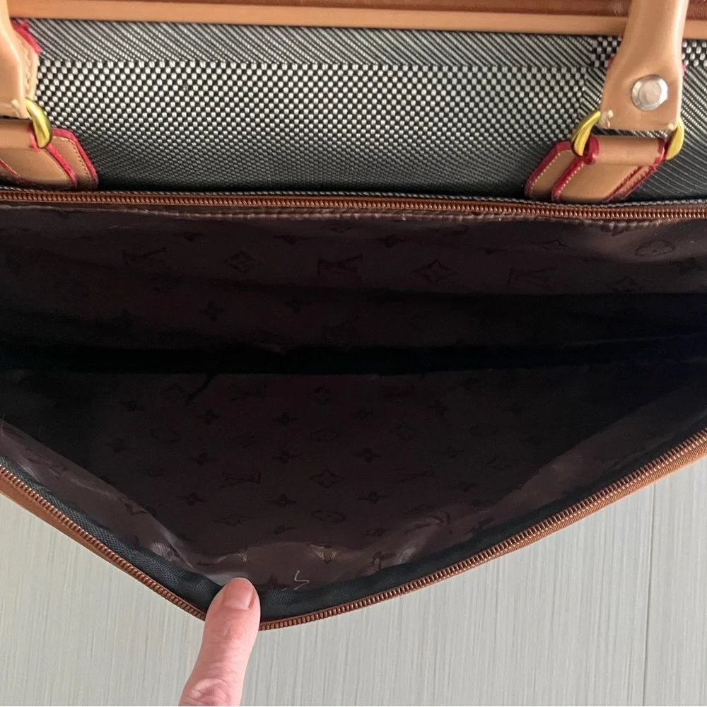 Louis Vuitton Brown and Black Travel Bag